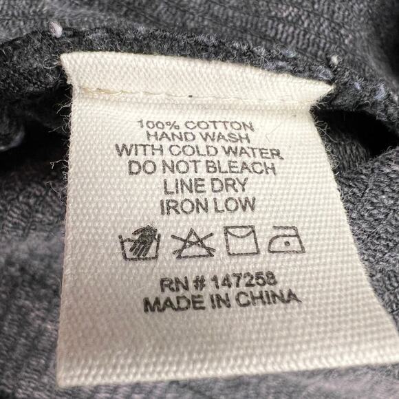 Simply Southern Gray Acid Wash Corduroy Jacket Sherpa Collar Distressed Size L - Picture 12 of 13